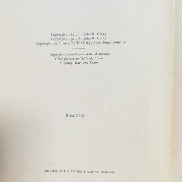 Gregg Shorthand Anniversary Edition Hardcover Vintage Book Business Writing 1929 - Picture 10 of 14